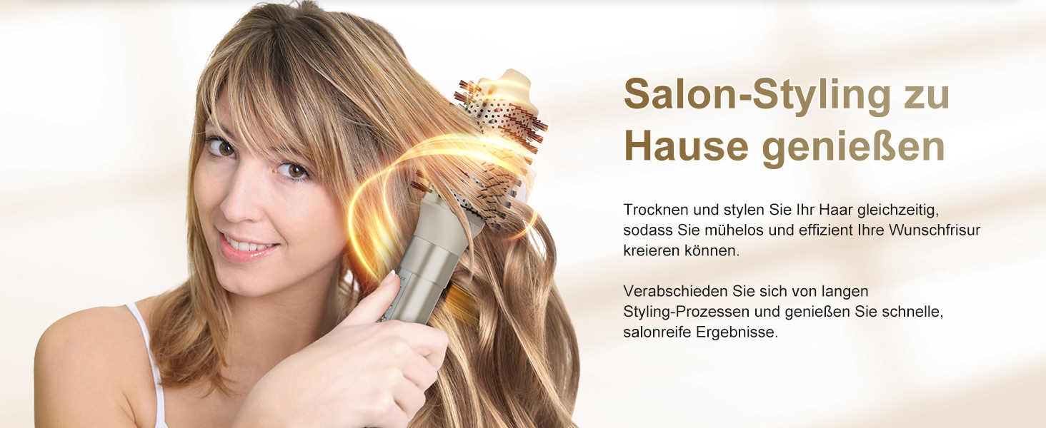 7MAGIC Airstyler 6-в-1: стайлер, плойка, фен, іонізація, для волосся, професійний, для особливих випадків, золото
