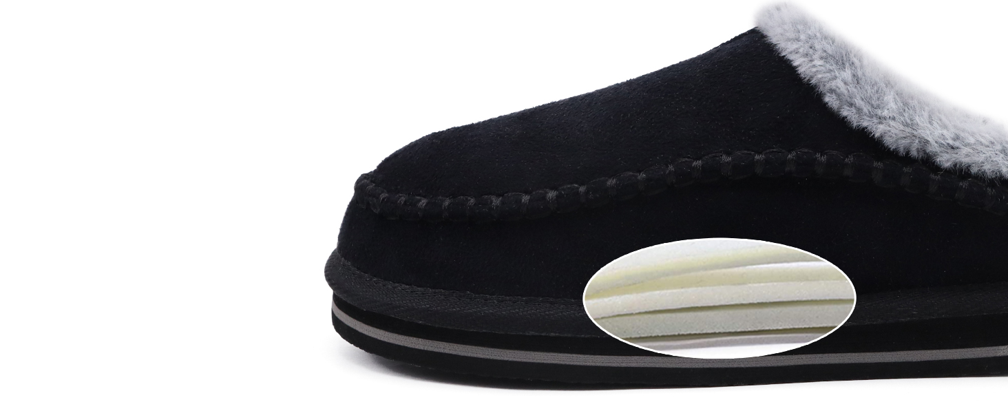 Чоловічі халатні тапочки KuaiLu з пам'яті піни, зручні, ручної роботи, з мікрозамшею, з підтримкою склепіння стопи, з теплою підкладкою з штучного хутра, гумова підошва, для дому та вулиці, 40 EU, хакі