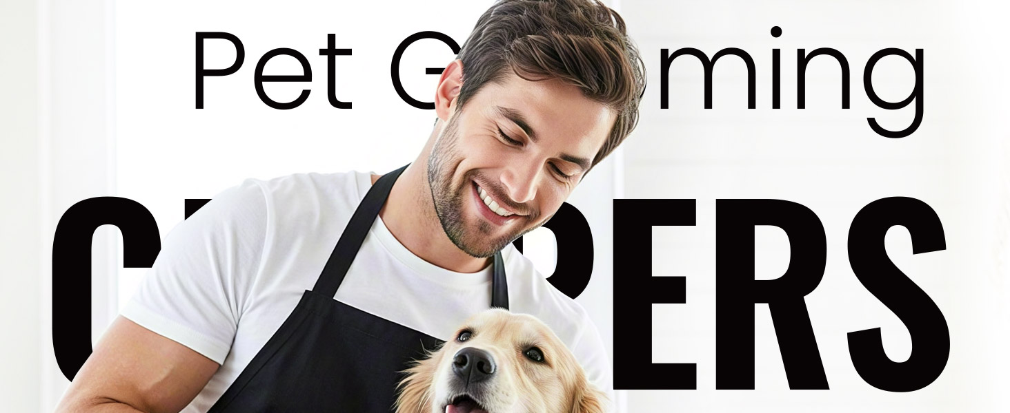 Машинка для стрижки собак, набір для грумінгу: 4 насадки, ножиці, гребінець, щітка