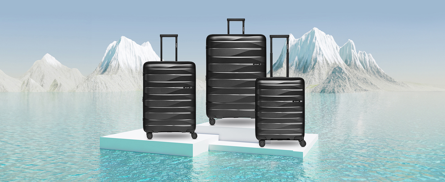 Чемодан середній з жорстким корпусом, розширюваний, 45 x 27 x 66 см, з подвійними колесами та TSA-замком, 3.7 кг, з високоякісного поліпропілену, унісекс, Emerald Green Metallic