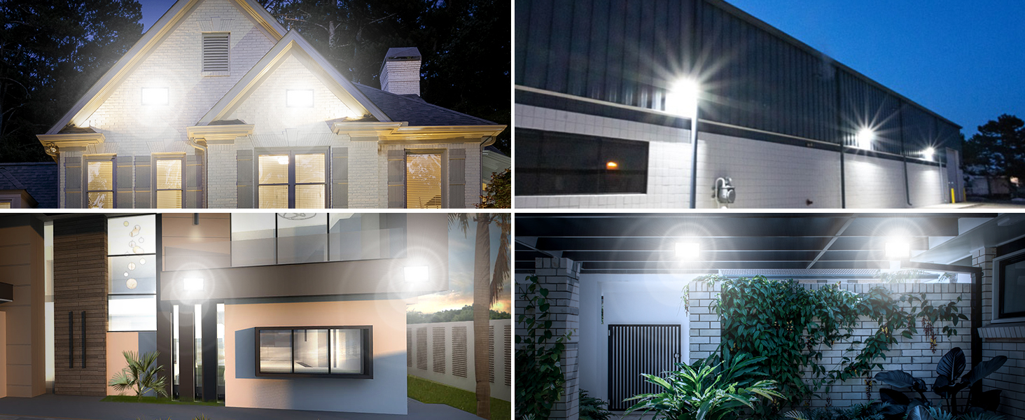 T-SUNUS LED Floodlight Outdoor 100W, Super Bright Outdoor Floodlight Cool White Spotlight IP66 Waterproof 11000LM for Driveway Garage Path Garden 2 Pack