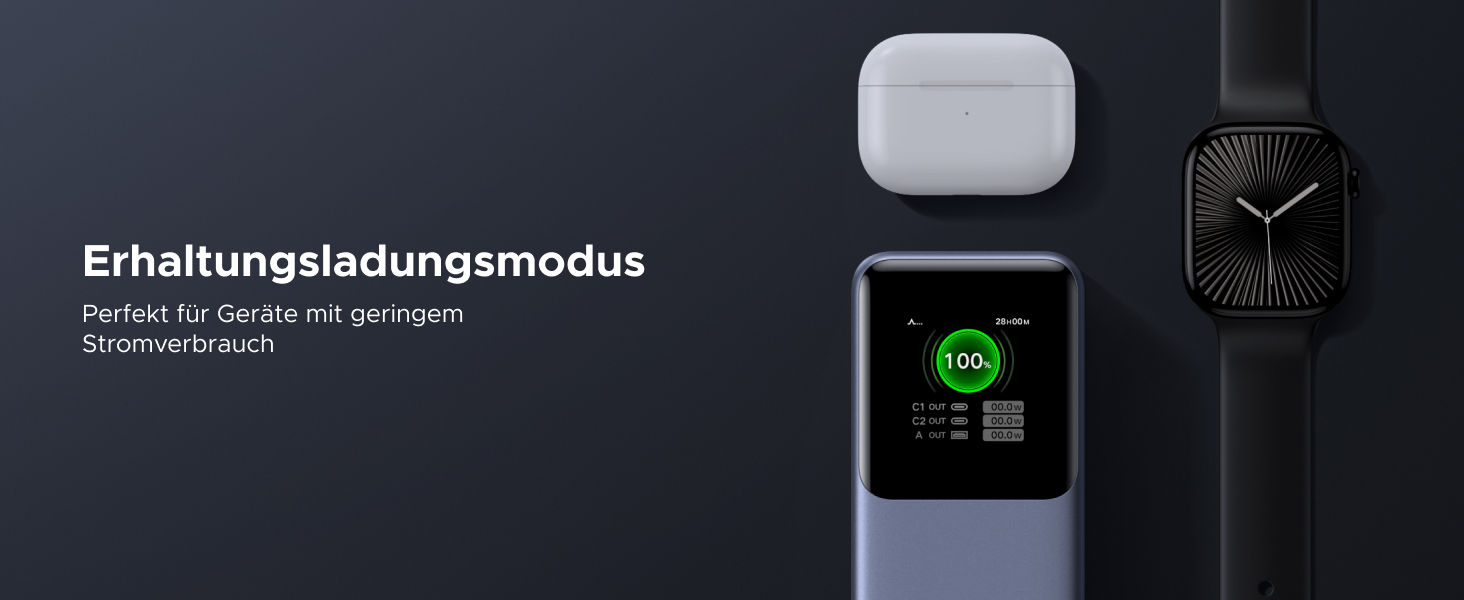 Power Bank UGREEN Nexode 25000mAh 200W з 3 портами, цифровим дисплеєм, USB-C PD 3.1, сумісний з iPhone, Galaxy, MacBook, Dell