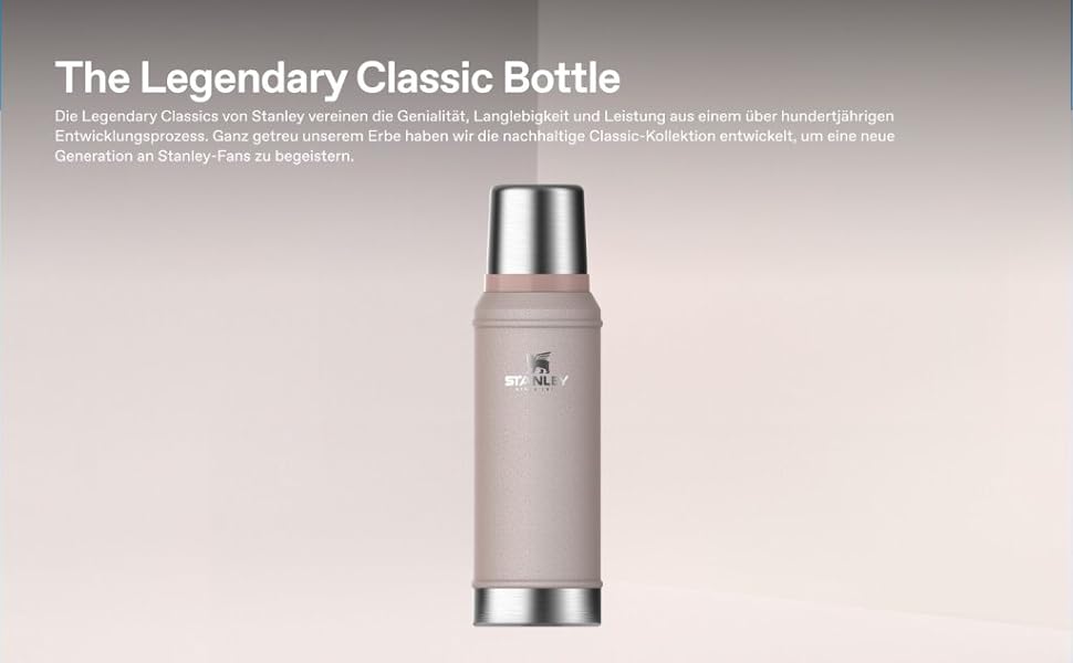 Термос STANLEY 1913 Classic Legendary 1л, герметичний, сталевий (колір: рожевий кварц)