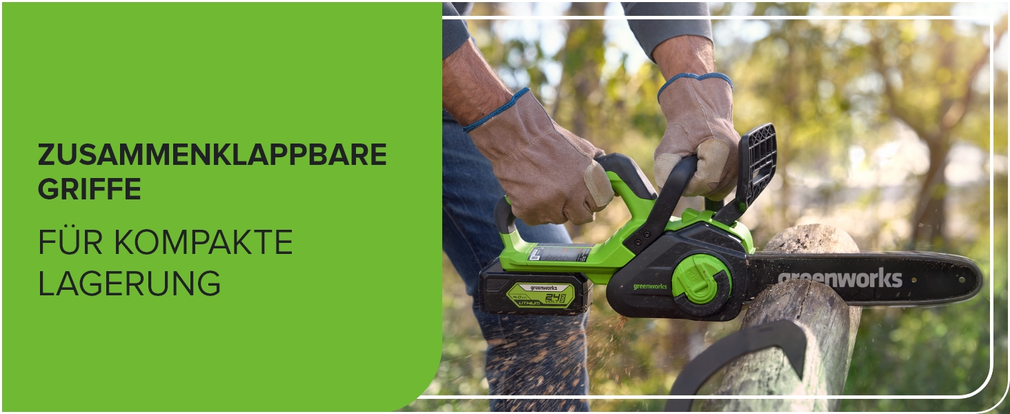 Акумуляторна ланцюгова пила Greenworks G40CS30II 12