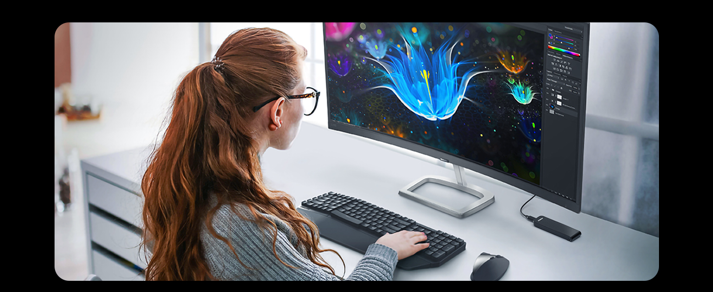 Корпус для SSD M.2 NVMe з USB 3.2 Gen 2 (10Gbps), адаптер для підключення SSD, без інструментів, підтримка UASP та Trim