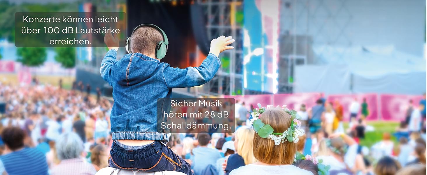 Senner® KidsPro навушники-захисники для дітей | Захист від шуму | SNR 28 dB | 12 років | Зростаючі | Навушники-захисники для дітей | М'ятний колір