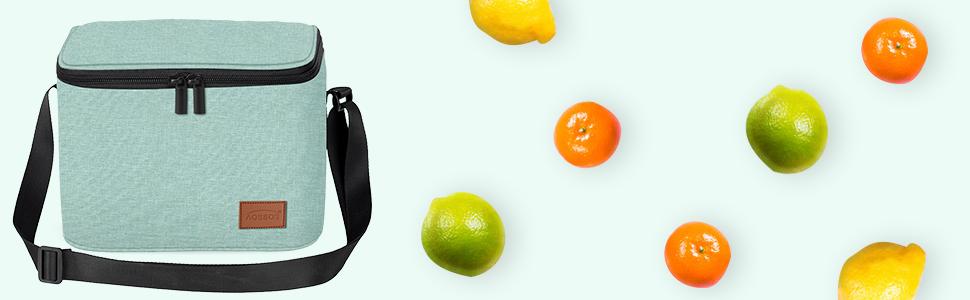 Зручна термосумка-ланчбокс для їжі: компактна, легка, водонепроникна, зелена