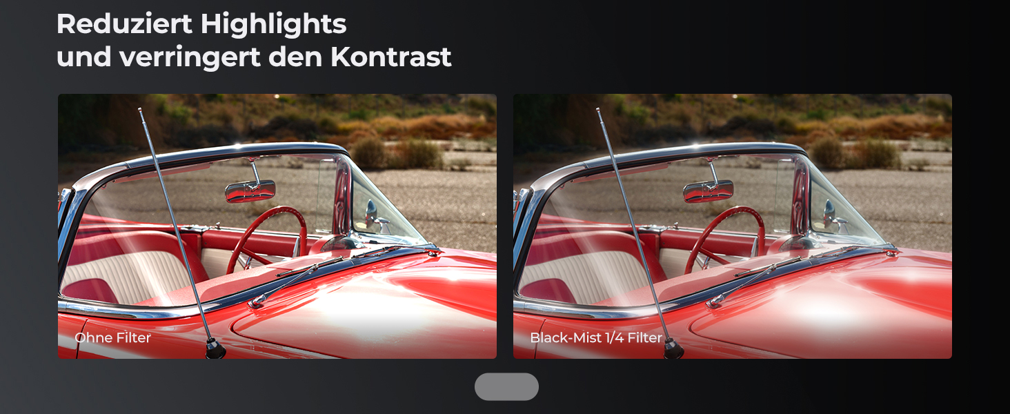 Фільтр K&F Concept 77mm Black Mist 1/4 з низьким відбиттям, оптичне скло з багатошаровим покриттям Nano-Xcel Pro