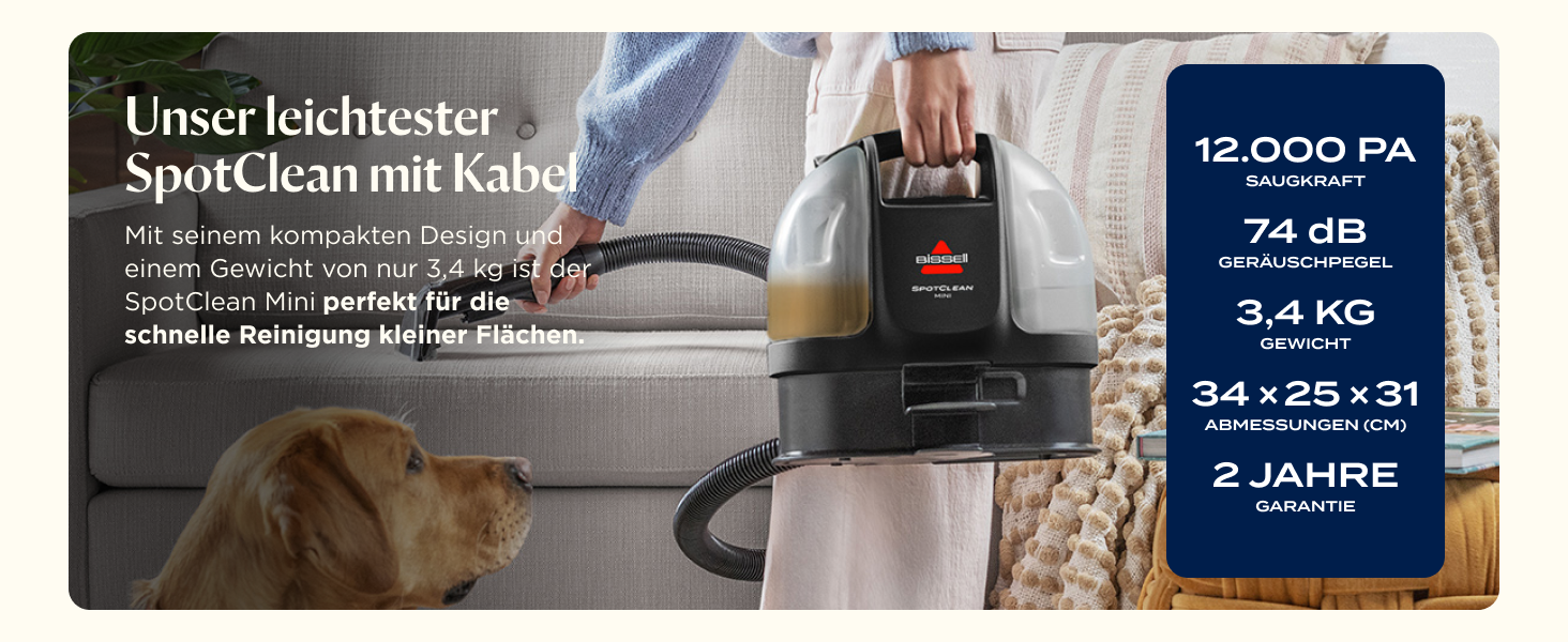 Портативний мийник для килимів Bissell SpotClean Mini 41491 - для дому, авто, човнів та диванів