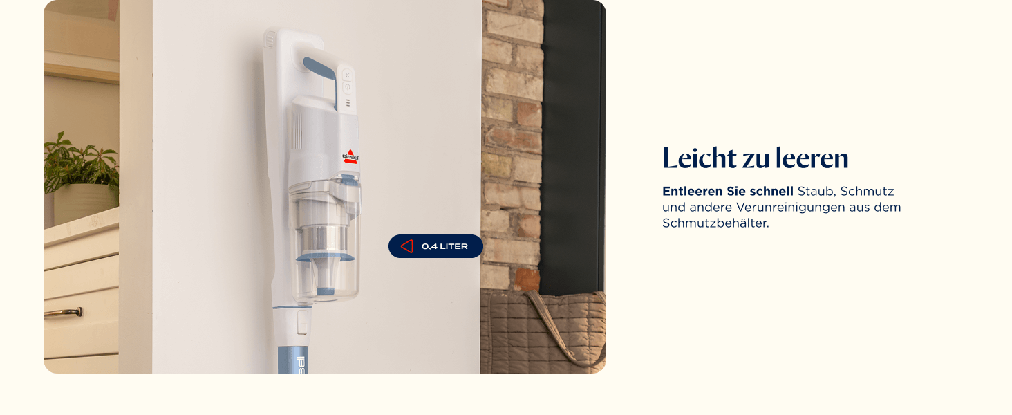 Бездротовий пилосос Bissell PowerClean FurGuard з акумулятором 2500 mAh, 280W, HEPA-фільтр, самоочищення щітки, світло FurFinder, для видалення шерсті тварин, 50 хв роботи