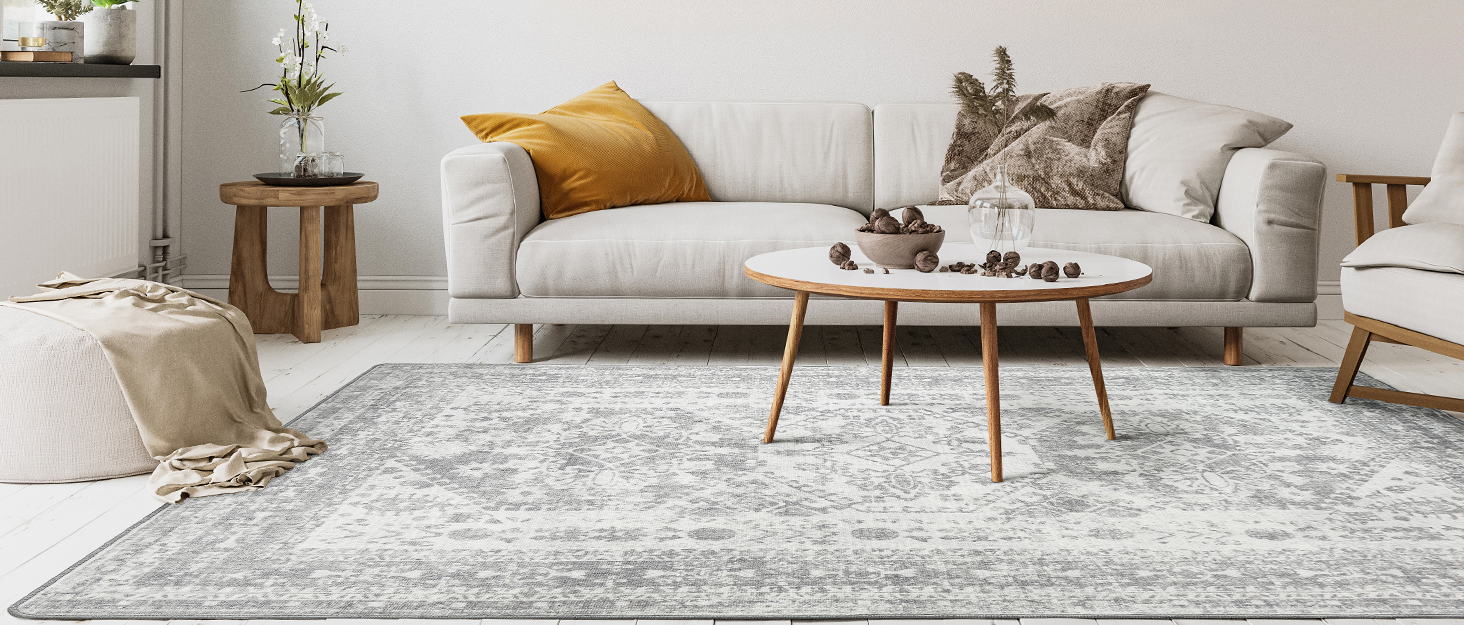 BEIMO Килимок для вітальні, абстрактний дизайн, короткий ворс, 120x170 см, антиковзаючі, для ванної, кухні, коридору, сіро-коричневий