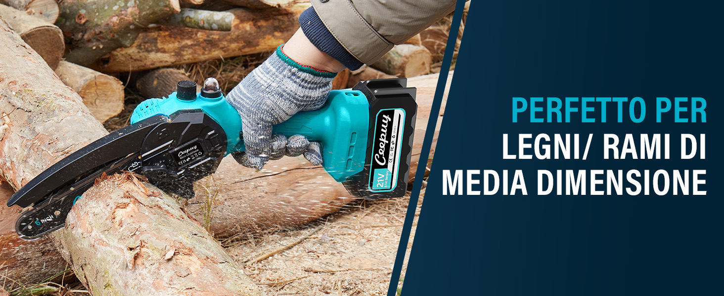 Акумуляторна міні-піла 6 дюймів 880W з чистої міді та блокуванням безпеки. Ідеальна електрична ручна пила для обрізки гілок та дерева в саду. 10000mAh