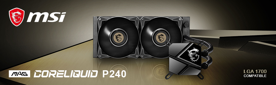 MSI MAG CoreLiquid R V2 - 240мм водяне охолодження CPU, RGB, сумісність AMD/Intel, білий корпус