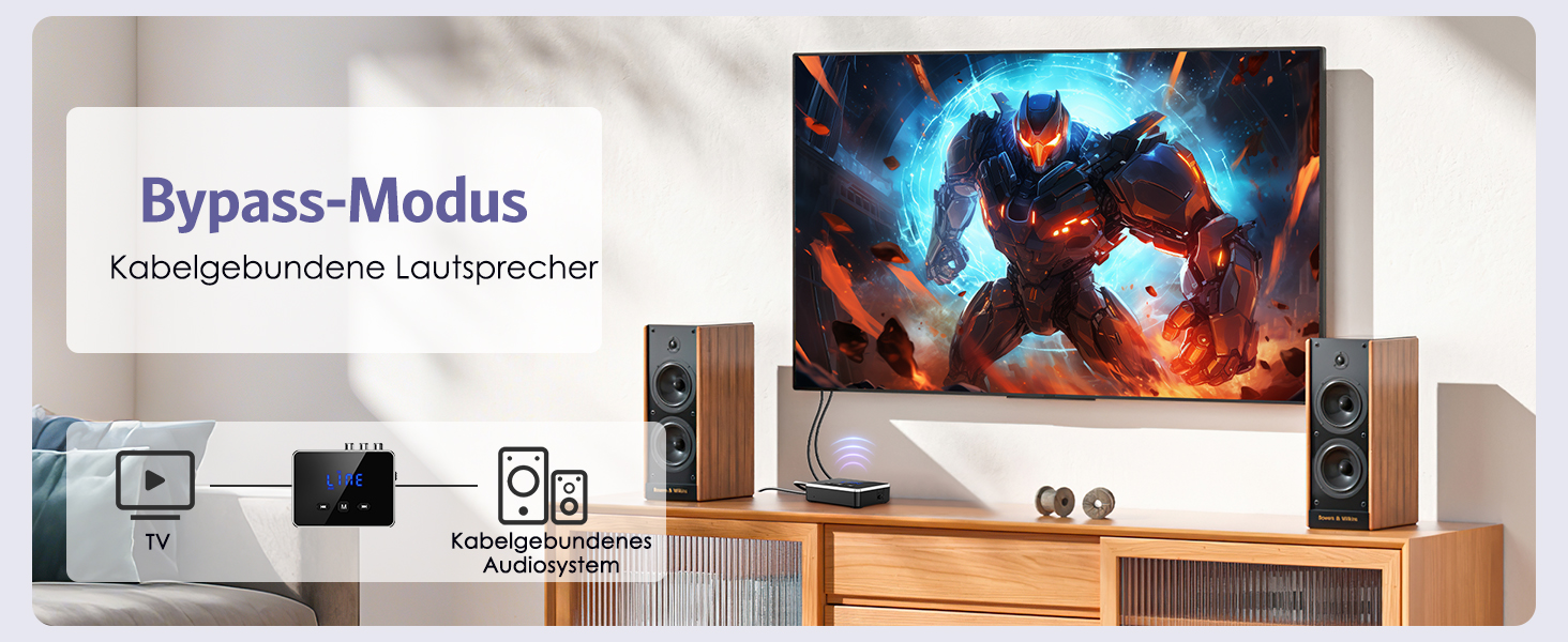 OQIMAX Bluetooth 5.4 Передавач/Приймач: 3-в-1 Bluetooth адаптер з AUX/RCA/Оптичним виходом, підтримка TF-картки та USB, для TV, стереосистеми, низька затримка, чорний