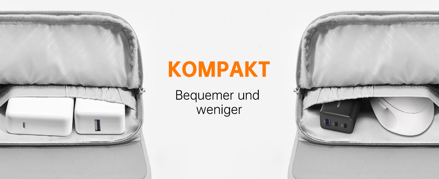 Зарядний пристрій USB-C 67W NOVOO GaN III з 3 портами, швидка зарядка для MacBook, iPad, Pixel, Samsung, iPhone, Steam Deck - Чорний