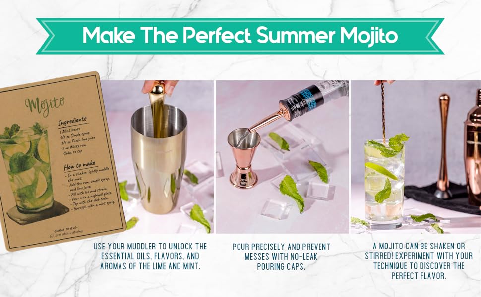 Преміум набір бармена на 10 предметів з махогону та нержавіючої сталі: шейкер, інструменти, бокс | Для дому, вечірки | Елегантний подарунок (сріблястий)