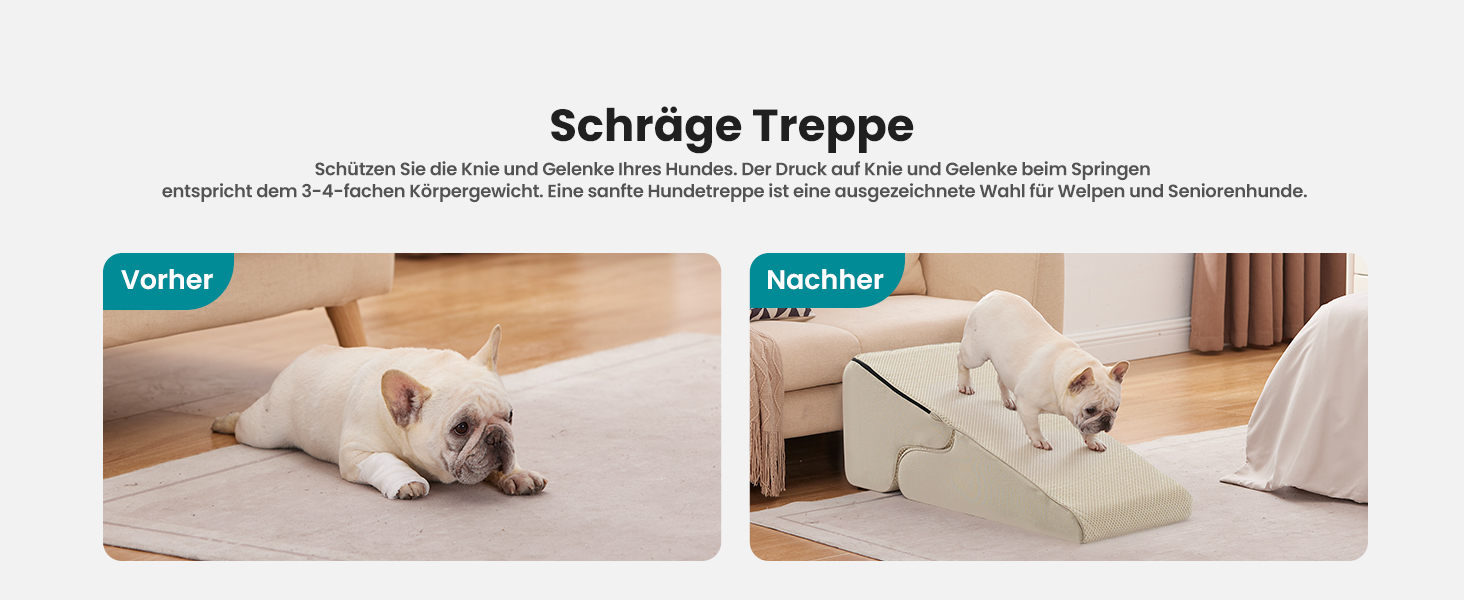 Сходинки для собак Gardner Pet - 3 сходинки, 35/42 см, з водонепроникним покриттям, для маленьких собак, з високощільних матеріалів