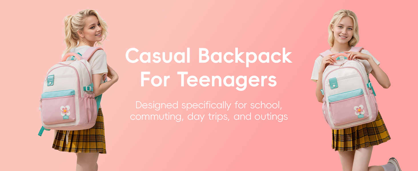 Шкільний рюкзак для дівчаток-підлітків 2025, для школи/гімназії, водонепроникний, для ноутбука 15.6