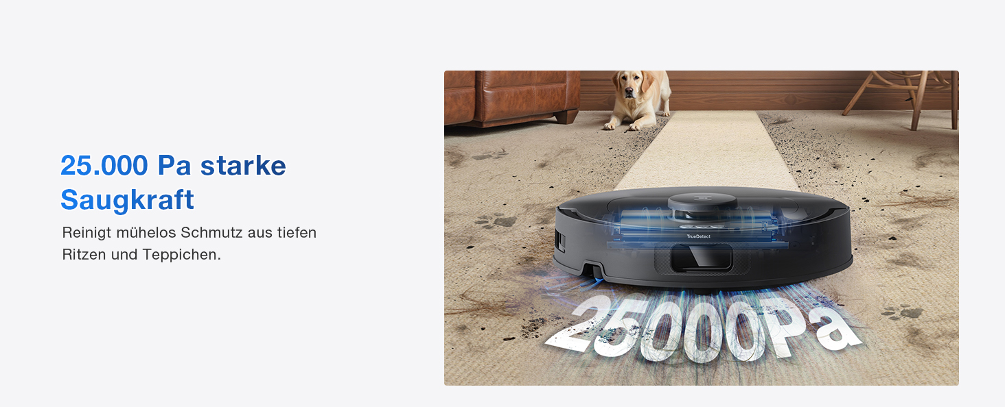 Робот-пилосос ECOVACS DEEBOT T30S PRO з функцією миття, 11000 Па, технологія ZeroTangle, миття гарячою водою 70°C, TruEdge™ для миття країв, акумулятор 6400 мАг, уникнення перешкод за допомогою AI (T30C OMNI Gen2 S)