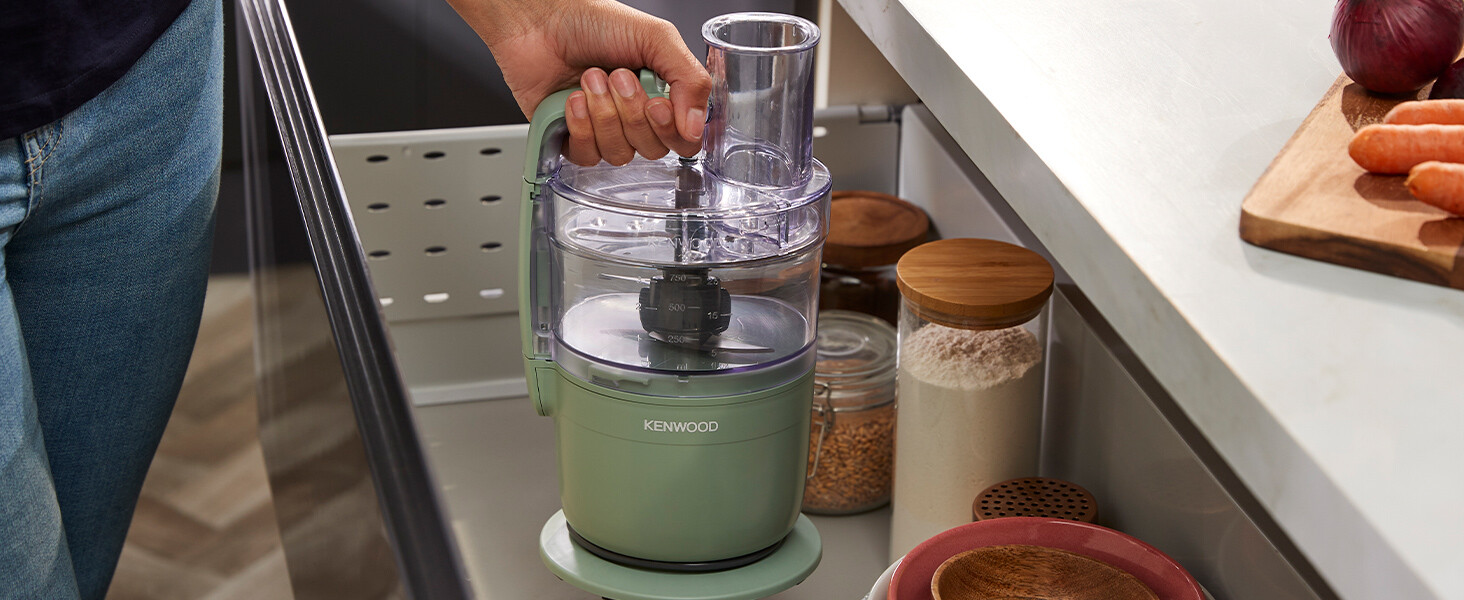 Кухонний комбайн Kenwood MultiPro Go FDP22.130GY, 900 Вт, компактний, блакитний, 1.3 л