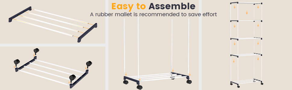 Сушарка для білизни мобільна 5-ярусна, підлогова, для ванної кімнати, квартири, пральні - компактна, на колесах