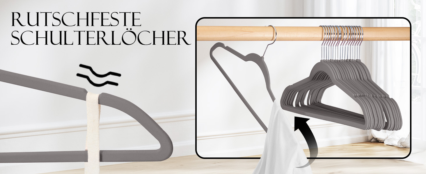 Набір вешалок для одягу HOUSE DAY, 50 шт., велюрові, для сорочок, костюмів, пальто, штанів, білі