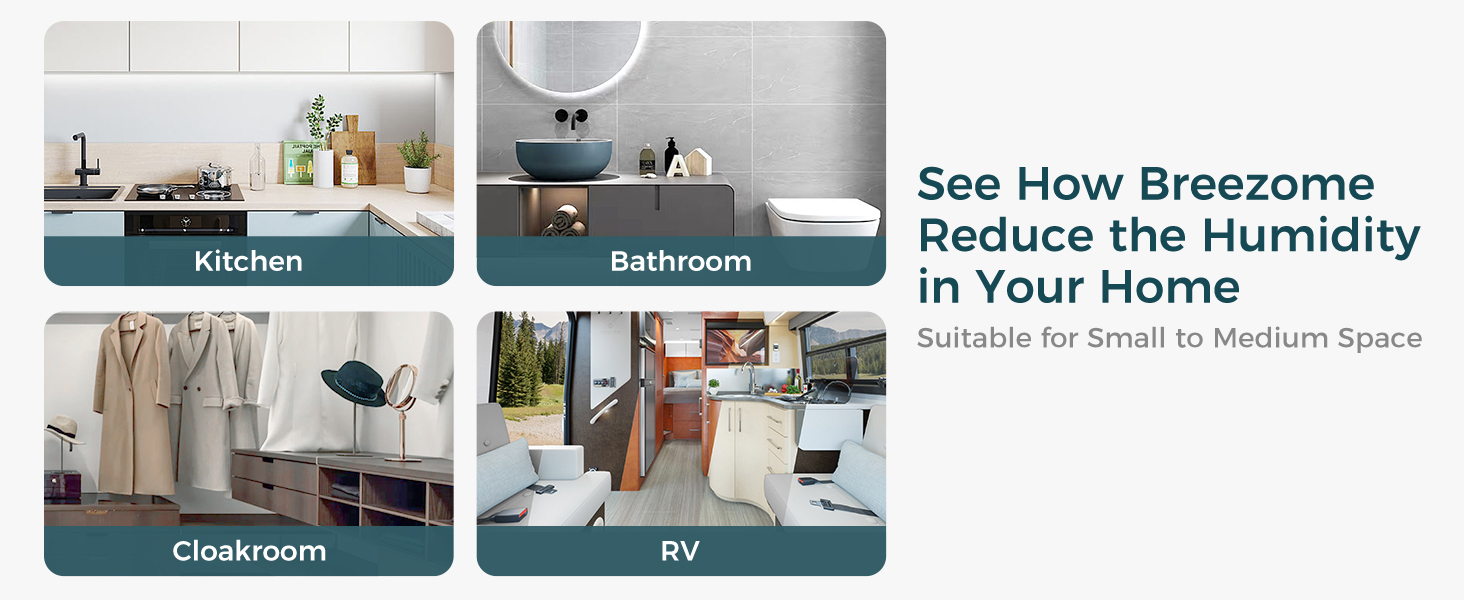 Електричний осушувач повітря 1300 мл - портативний, тихий, для спальні, ванної кімнати та шафи