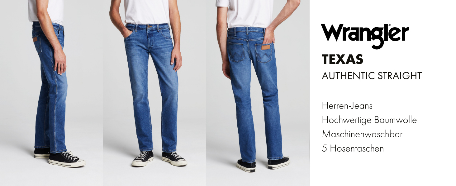 Джинси чоловічі Wrangler Texas 34W/32L Stonewash - класичні джинси з потертим ефектом