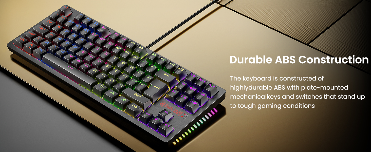 Redragon K552 Комплект: Механічна клавіатура та миша для геймінгу з RGB-підсвічуванням, brown switches, 4200 DPI, QWERTZ DE Layout