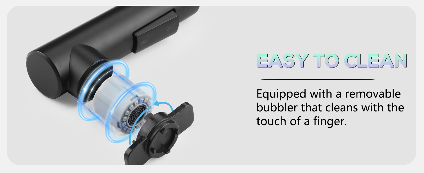 Змішувач кухонний з висувною лійкою, чорний, з двома режимами струменя, 360° обертання, з нержавіючої сталі