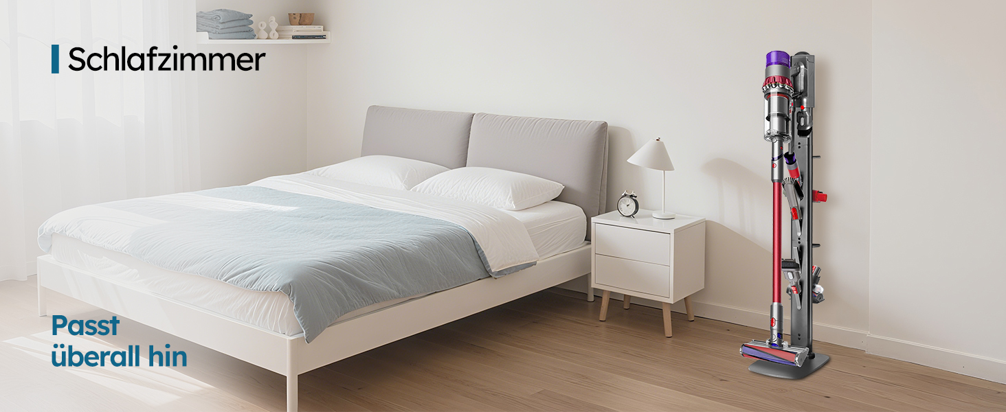 Підставка для пилососів Dyson G5, V15, V12, V11, V10, V8, V7, V6, металева з 4 гачками та 4 полицями, без свердління, стійка, підлогова, приховане кріплення кабелю, темно-сірий