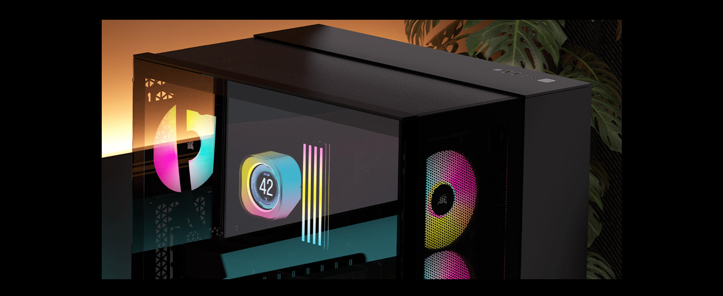 Корпус для ПК CORSAIR 2500D Airflow mATX: Чорний, 2-камерний, для водяного охолодження, сумісний з материнськими платами з реверсивним підключенням