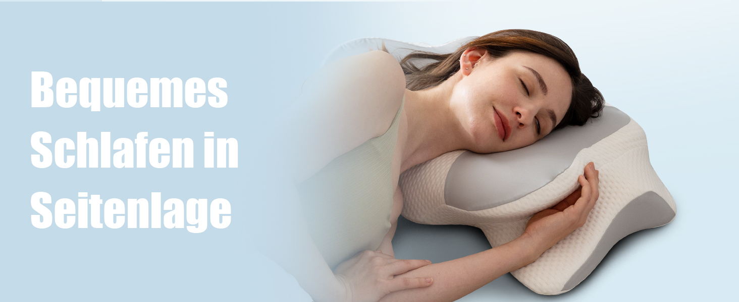 Uniency Orthopedic Memory Foam Anti-Snore Pillow - Ergonomic Neck Support Pillow for Side, Back & Stomach Sleepers (Gray)