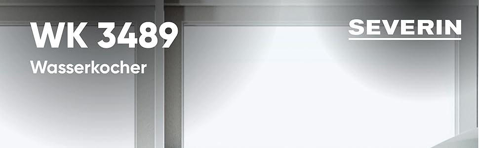 Електричний чайник SEVERIN 1 л з індикатором рівня води, фільтром від накипу, великим соплам, потужністю 2400 Вт, срільно-чорний колір, нержавіюча сталь, WK 3489