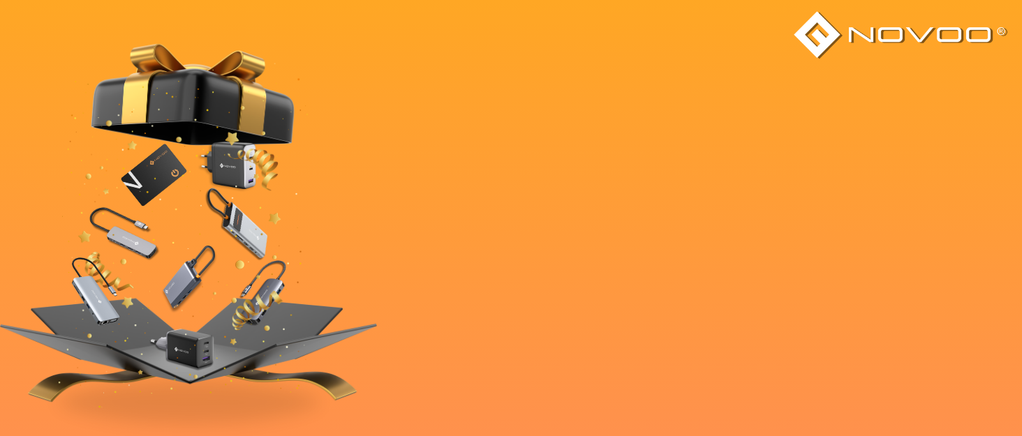 Зарядний пристрій USB-C 120W NOVOO GaN III 3 порти, кабель USB-C PD 100W для MacBook Pro, Dell XPS, iPad Pro, iPhone 15, Galaxy S23