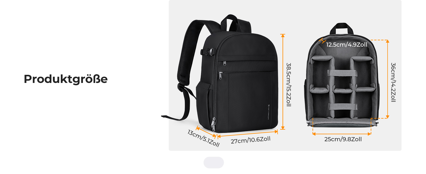 Рюкзак для фотокамери K&F Concept: компактний, легкий, з дощеміцким покриттям, для DSLR/SLR, з відділенням для штатива