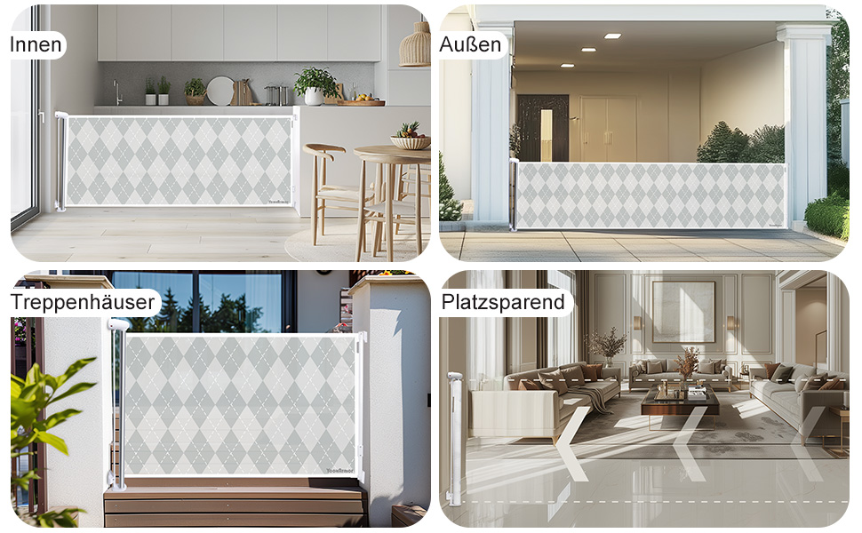 Захисний бар'єр для дитячих воріт, розтяжний, 0-140 см. Захист від падіння для дітей, котів та собак. Підходить для сходів, дверей, внутрішнього та зовнішнього використання. Розміри: 86x140 см