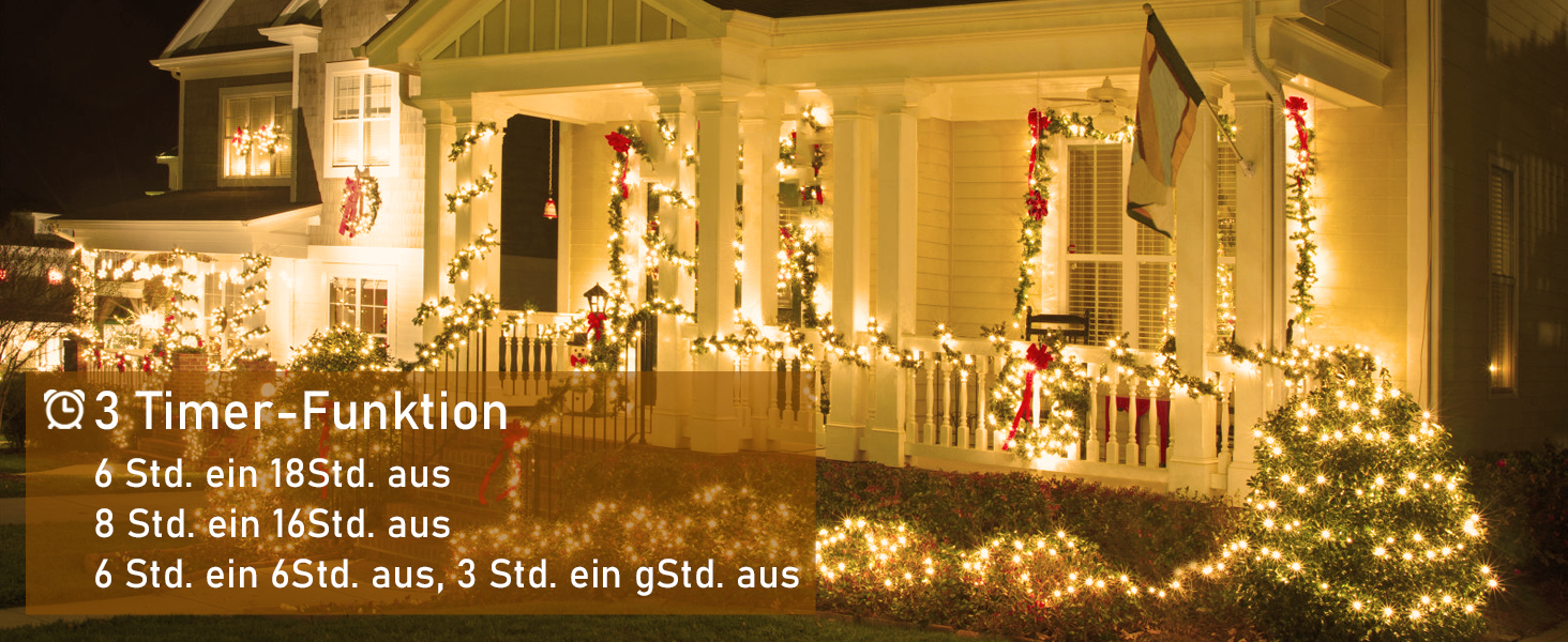 LED гірлянда на батарейках для дому та вулиці, 100 LED, з пультом, таймером, IP65, 25м, тепле світло