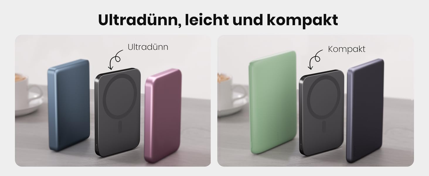 Power Bank Магнітний 10000 mAh PD20W: Бездротовий зарядний пристрій з USB-C для iPhone 17/16/15/14/13 та Apple Watch (Помаранчевий)