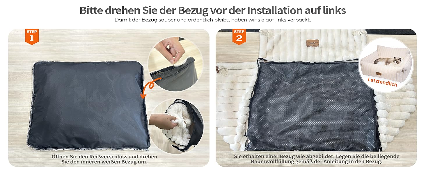 М'яке лежанка для котів та собак CheerPals – 63 x 55–66 см, знімний, миючий чохол, антиковзаюча підставка