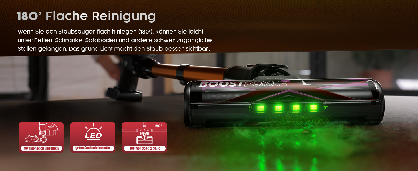 Бездротовий акумуляторний пилосос UNINELL HOME 50000Pa/580W, 70 хвилин роботи, LED-дисплей, антизаплутувана щітка, для твердих поверхонь, килимів, шерсті тварин