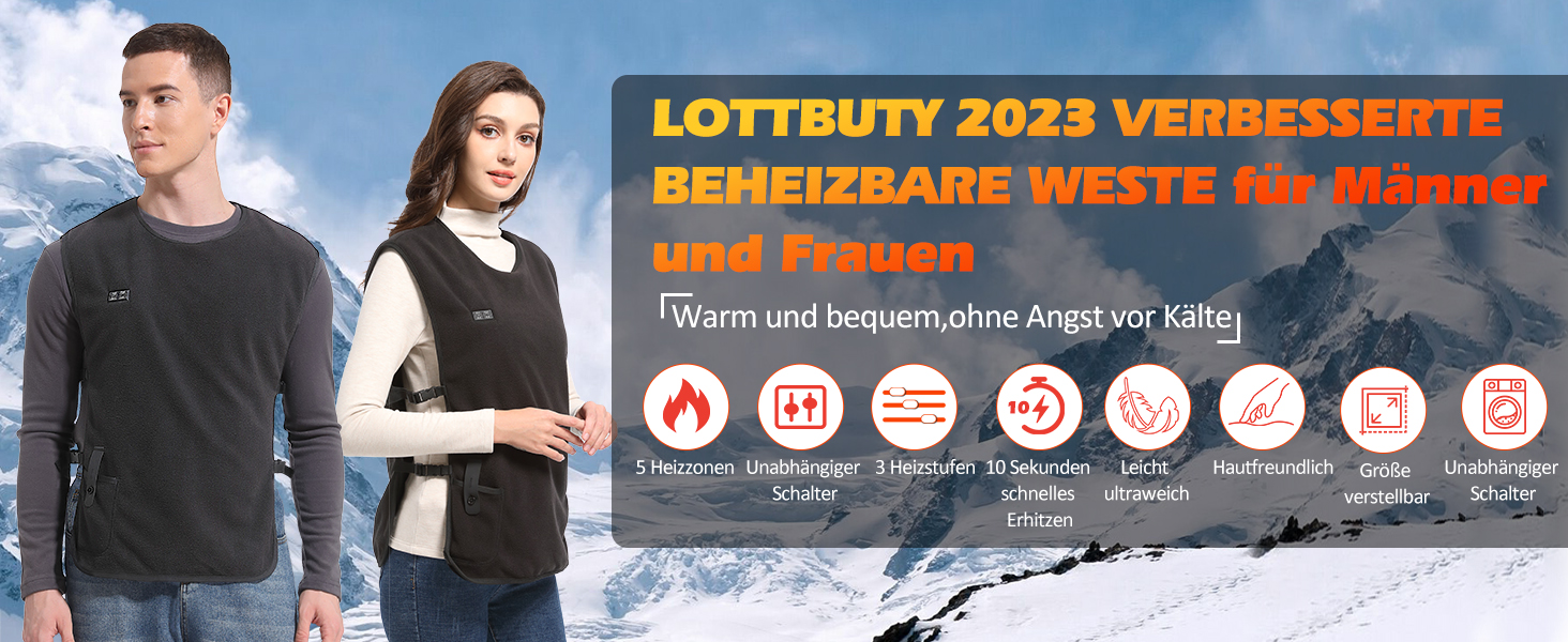 Обогревна жилетка для чоловіків та жінок з Powerbank, USB-живлення, 3 температурні режими, 5 зон обігріву, для активного відпочинку та зими