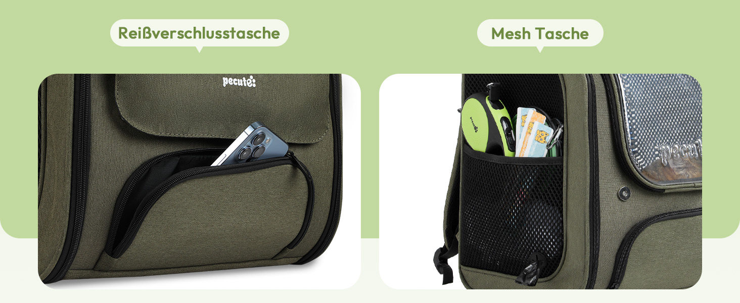 Рюкзак для кота Pecute з вікном-бульбашкою, переноска для тварин, сірий (42x32x26 см)