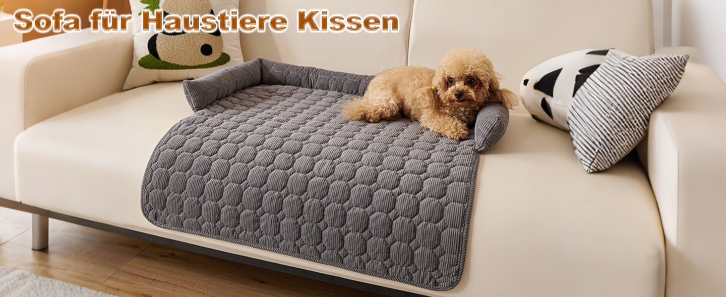 М'яке ліжко-лежанка для собак, софа з бортиком, захист дивану, 75x75 см, темно-сірий