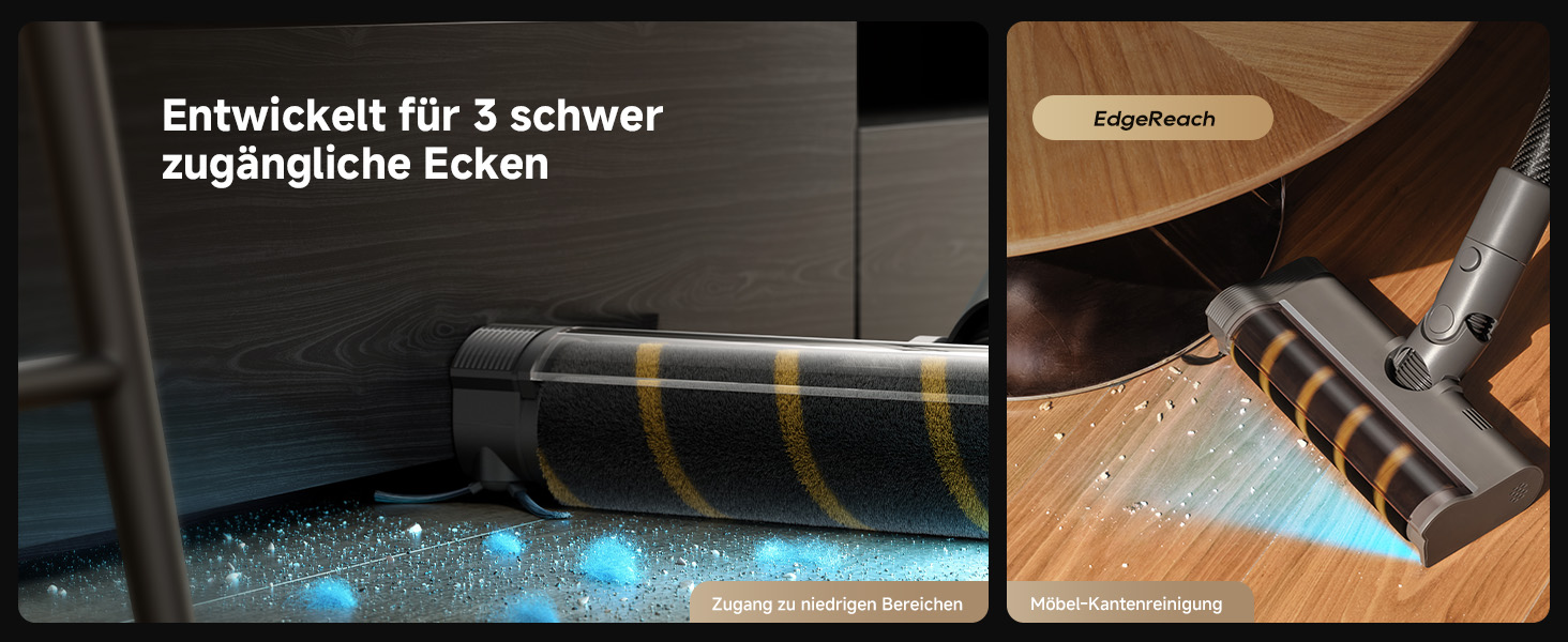 Бездротовий пилосос Dreame, 190AW, 90 хв роботи, датчик бруду, LED-дисплей, синій LED, без заплутування, для дому, шерсть тварин, килими (R30)