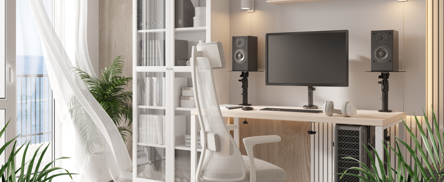 Підставка для колонок RICOO на стіл: 2 шт., регульована висота, універсальна, для ПК, ТВ, студії, LH069-T