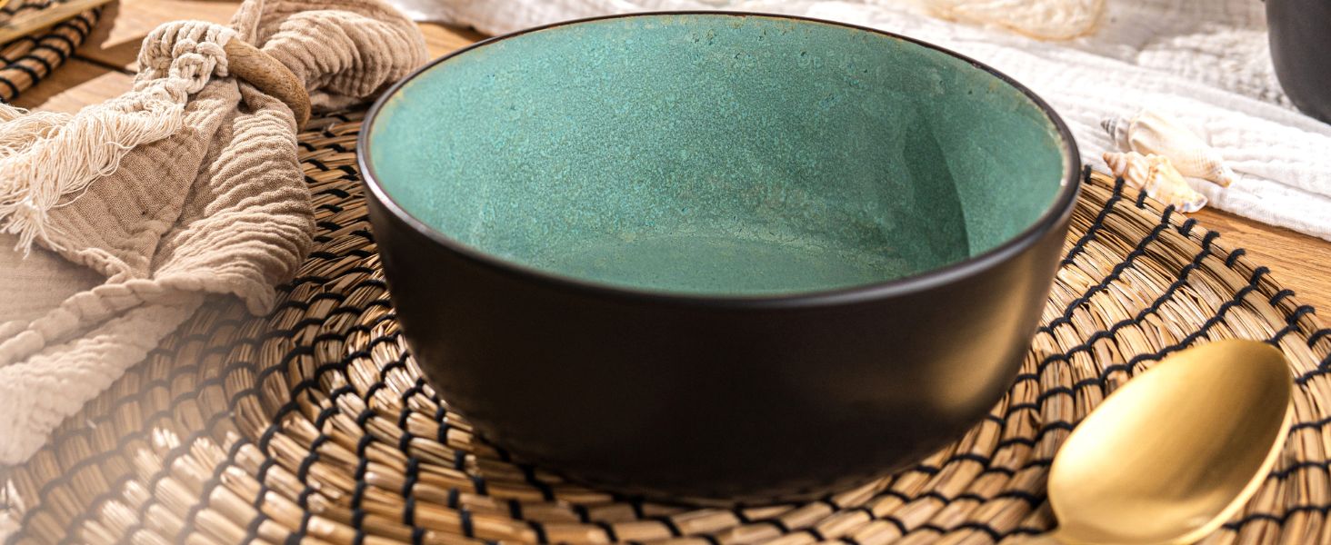 Набір кавових чашок Sänger Fiji на 6 осіб (430 мл), 6 шт. | Стеклокерамика, для кави та чаю, зелені, мікрохвильова піч, посудомийна машина