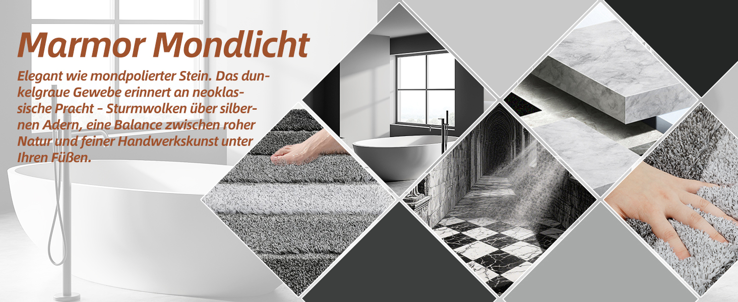 Килимок для ванної кімнати COSY HOMEER 40 x 60 см, антиковзаючий, м'який, для душу та ванної, темно-сірий