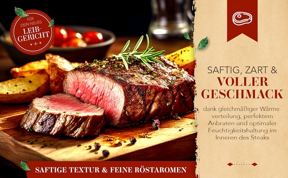 Чавунна гриль-сковорода Krustenzauber 26 см з подвійним руків'ям для індукційних плит. Рифлена сковорода для смаження