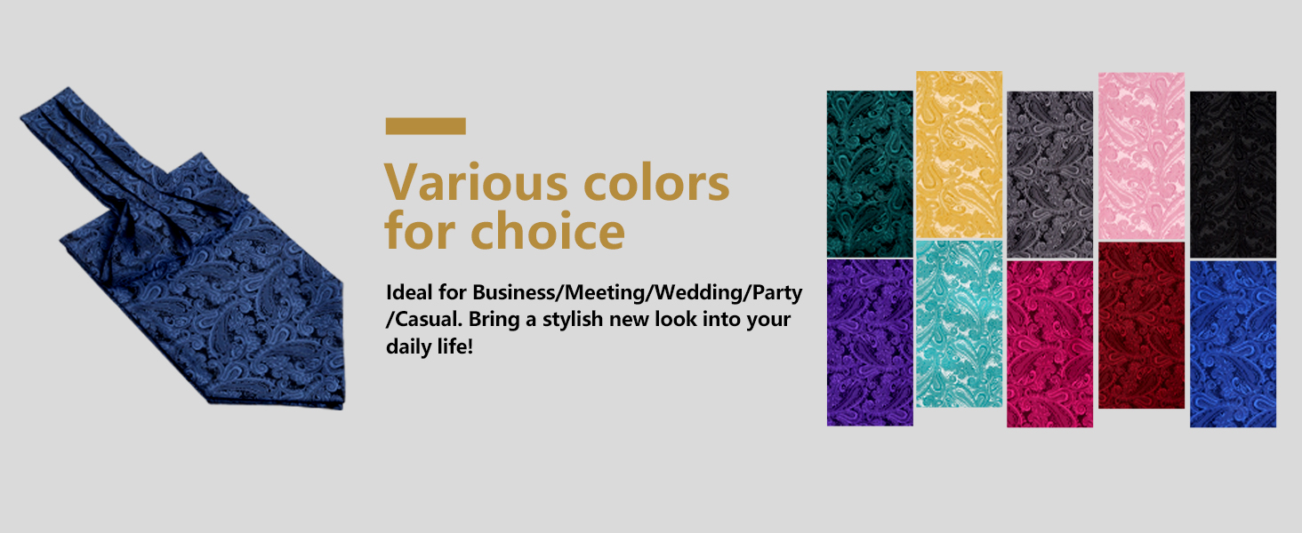 Комплект краватка-хустинка Alizeal Paisley (Золотий) для чоловіків